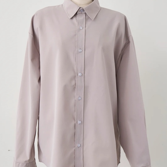 STORETS ADDISON OVERSIZED SHIRT - GRAY - Picture 1 of 7